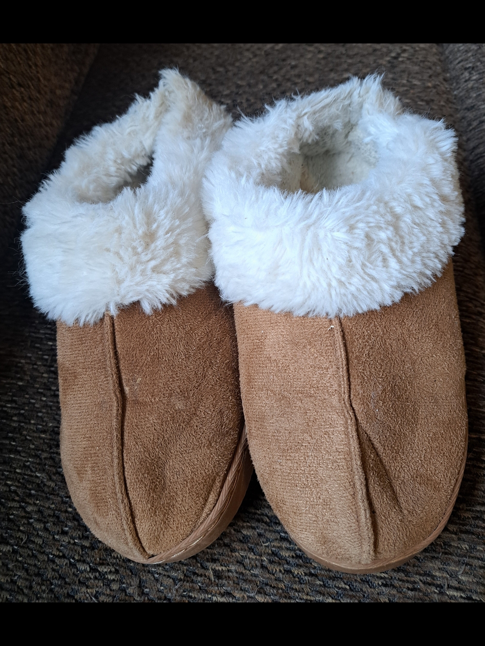 Faux Fur Chestnut Slippers
